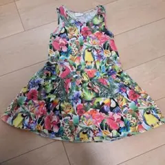 H&Mトロピカル柄 ノースリーブ ワンピース