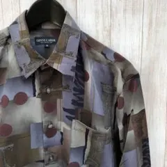 古着 90's 総柄シャツ ヨーロッパ レトロ ヴィンテージ