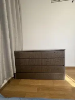 ダークブラウン 4段チェスト