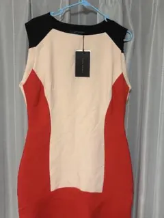 ZARA WOMAN ノースリーブワンピース 配色デザイン