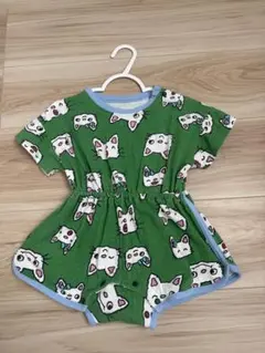 【BREEZE×ノンタン】着せこみ風ロンパス グリーン