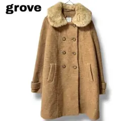 【グローブ】Lサイズ　ロングコート　ファー、襟取外し可能　３way　防寒