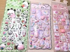 かわいい動物・ユニコーンステッカー3シートセット