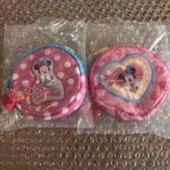 ディズニーパルパルーザ ミニー　カプセルトイ ミニポーチ　2個セット