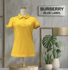 【美品✨】バーバリーブルーレーベル パフスリーブ ポロシャツ イエローM