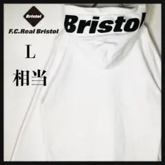 【希少デザイン】FCRB フードロゴ 刺繍ロゴ プルオーバーパーカー 白 L