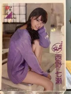乃木坂46西野七瀬 サイン入り両面プリントクリアファイル