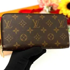 【美品】ルイヴィトン モノグラム ジッピーウォレット ブラウン M42616