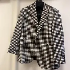 必見❗️ランバンコレクション メンズジャケット　千鳥チェック柄 大きいサイズ