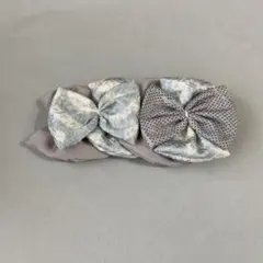 《115》七五三　髪飾り　りぼん　着物リメイク　ヘッドドレス　ハーフ成人式753