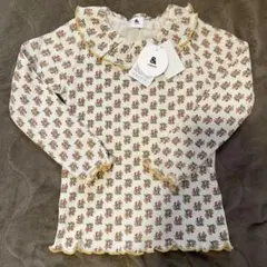 & mignon 花柄フリルTシャツ 110