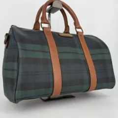 ✨美品✨ポロラルフローレン PVC レザー ミニボストンバッグ グリーンチェック