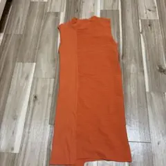 SLY オレンジ ノースリーブ ニットワンピース Sサイズ
