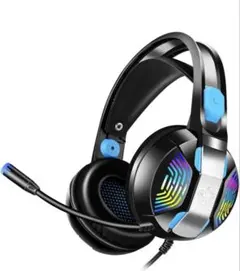 ゲーミングヘッドセット 有線3.5mm LEDライト 高音質 マイク付き