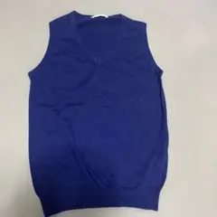 ネイビー Vネック ニットベスト Mサイズ　UNIQLO