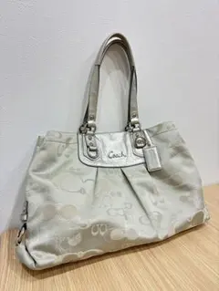 COACH コーチ シグネチャー ハンドバッグ シルバー F18405