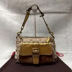 美品COACH アクセサリー小銭入れ コーチハラコ コインケース リボン