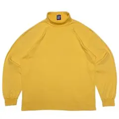 OLD GAP USA製 タートルネックカットソー イエロー ロンT 無地