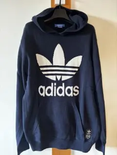 ビッグトレフォイル ロゴ ニットパーカー　Lサイズ