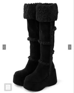 厚底ムートンニーハイブーツz1451