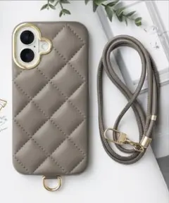 iPhone16 ケース　キルティング