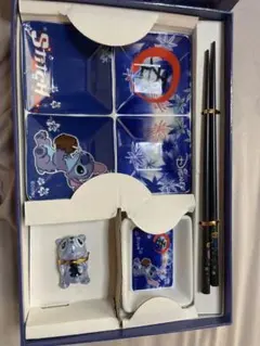 テンヨー　ディズニー　スティッチ　スクランプ　ティッシュBOX 陶器 テンヨー ディズニー スティッチ スクランプ ティッシュBOX 陶器