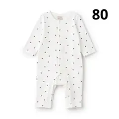 【タグ付き新品未使用】petitmain 長袖カバーオール 80