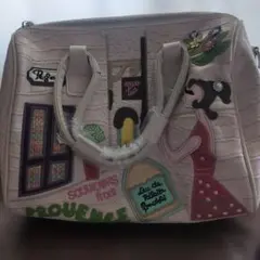 淡いピンク クロコダイル風 ショルダーバッグ