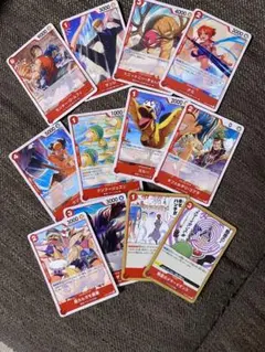 ワンピースカードゲーム　謀略の王国　赤デッキノーマルカード　全12種セット　新品