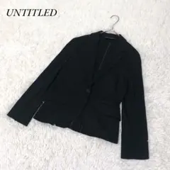 UNTITLED アンタイトル ロングテーラードジャケットブラック9 C1393 