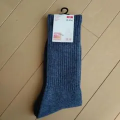 HEATTECH リブ編みソックス 25-27cm ブルー