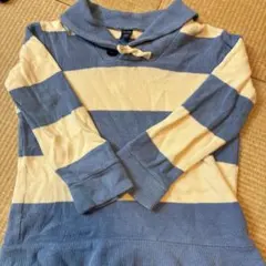 babyGap 青と白ストライプ 長袖カットソー 110cm