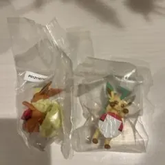 ポケモン　一番くじ　F賞　街歩きちらりんフレンズ　ブースター　リーフィア　オマケ