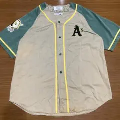 90s STARTER MLB オークランド・アスレチックス ベースボールシャツ