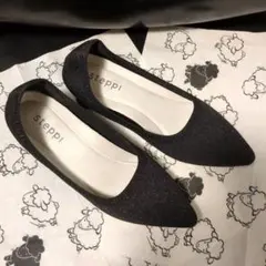 steppi グリッター ポインテッド パンプ ニット