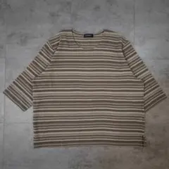 【美品】ZERUBINO ボーダーカットソー 半袖 ベージュのサムネイル