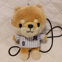 【破損あり】千葉ロッテマリーンズ　　柴犬ぬいぐるみポシェット