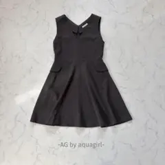 AG by aquagirl/フレアワンピース/M/グレー/綺麗め/美シルエット