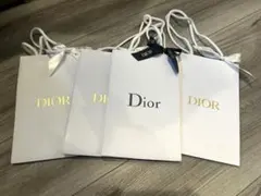 DIOR ショッパー　ショップ袋　紙袋　リボン付き　４枚セット　中