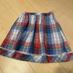 【良品】familiar ファミリア　スカート 120 チェック　綿100%
