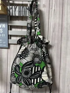 ハンドメイド☆巾着トートバッグ トートバッグ 肩掛け 北欧 エコバッグにも