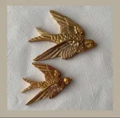 アンティーク調 鳥 壁掛け インテリア 壁飾り ウォールデコ 大小2点セット