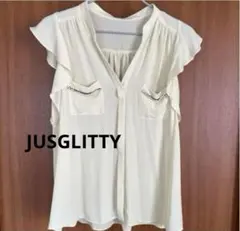 JUSGLITTY M 大人可愛い　フリル　軽やか　黄色　可愛いのサムネイル