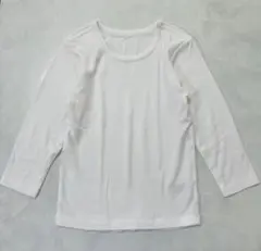 長袖肌着　100 　白　ホワイト　ヒートテック　秋冬インナー　防寒下着