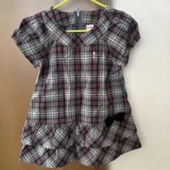 mikihouse チェック柄 ワンピース 90