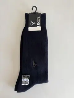 TOROY ソックス 24-26cm ネイビー リブ編みのサムネイル