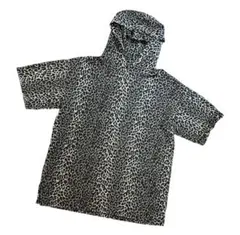 NOID ノーアイディー　ヒョウ柄　半袖　パーカー　サイズF ゆったりサイズ