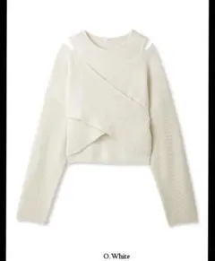 【美品✨早い者勝】FRAY I.D. レイヤードデザインニットトップス ホワイト