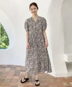 Leilianレリアン ボタニカルフラワー柄ワンピース 11号 美品 - メルカリ