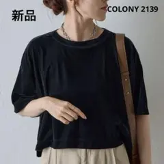 COLONY 2139 シアーベロアワイドクロップドTシャツショート丈 Tシャツのサムネイル